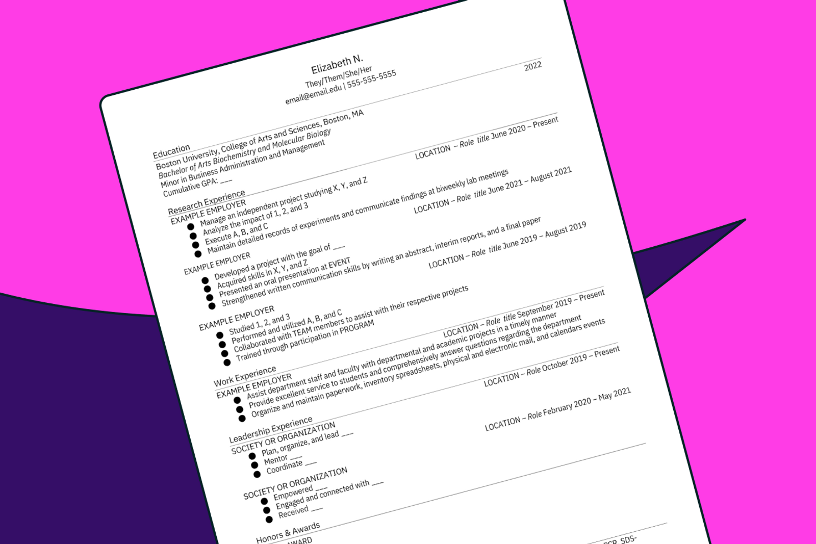 The instruments Elizabeth used to get employed at an elite analysis lab